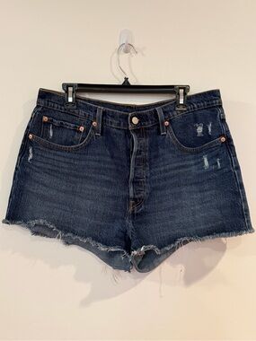 Levi’s 501 Dark Wash Cut-Off Denim Shorts Size 33 Women’s